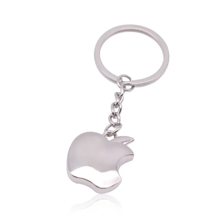 

Free shipping Apple key chain electroplated zinc alloy key pendant apple shape