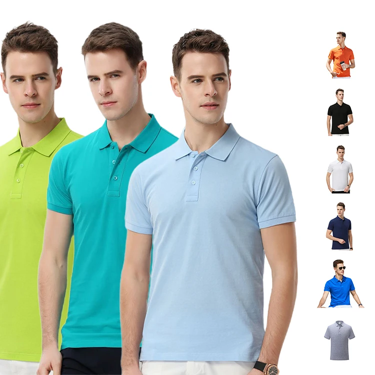 

wholesale multi color us designer high-quality unisex short-sleeved homme polo t-shirt, Can be customized