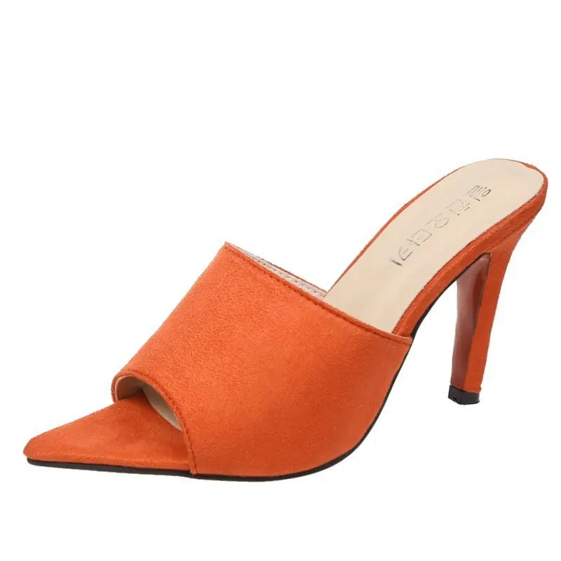 

Hot selling colorful cool slippers women shoes thick bottomed heel belt buckle wood heel wearing slippers casual sandals