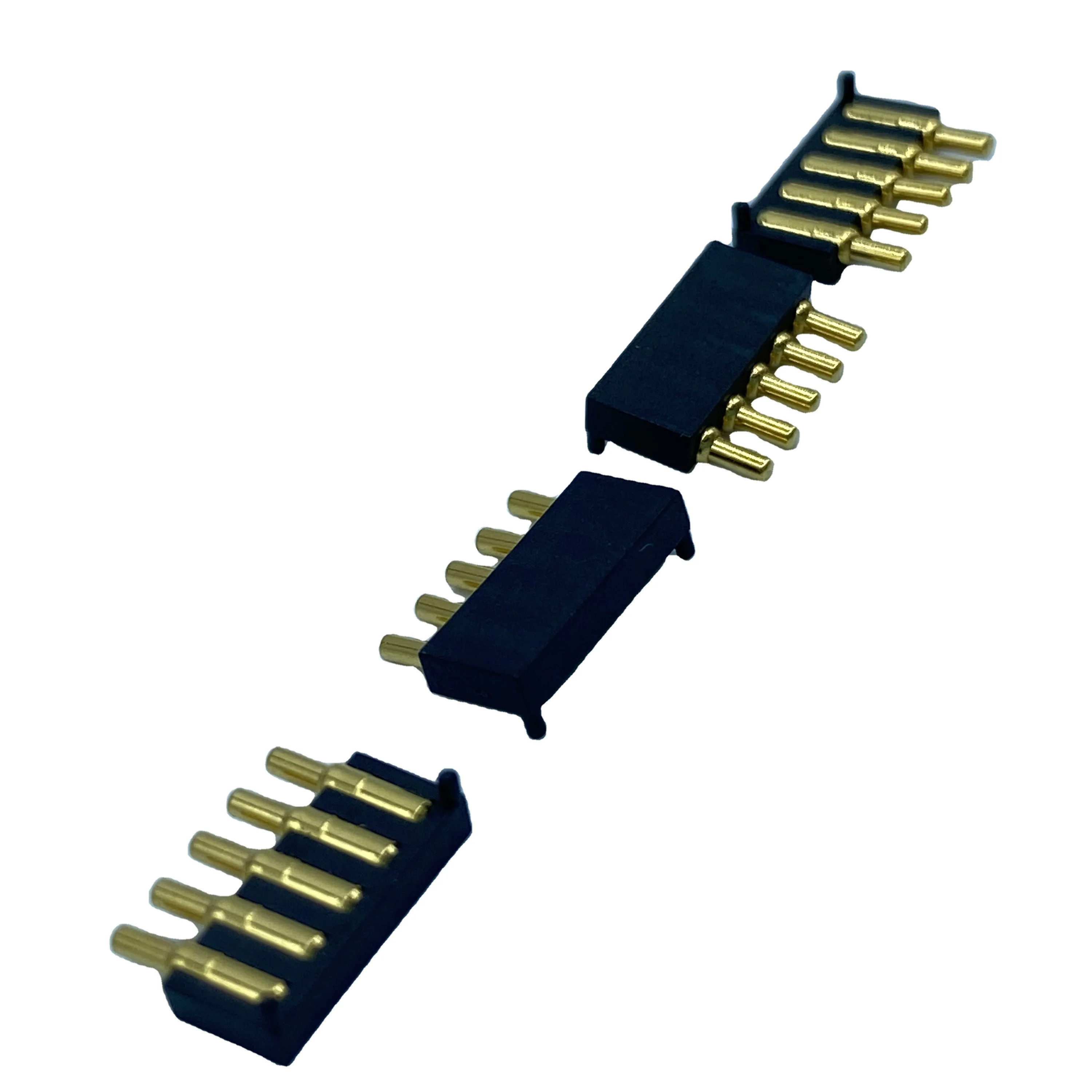 
OEM ODM Adjustable Pogo Pin Slide Spring Loaded 2.54mmm Pitch 5 Pin Connector Crimped Streachable For Charging Keyboard 