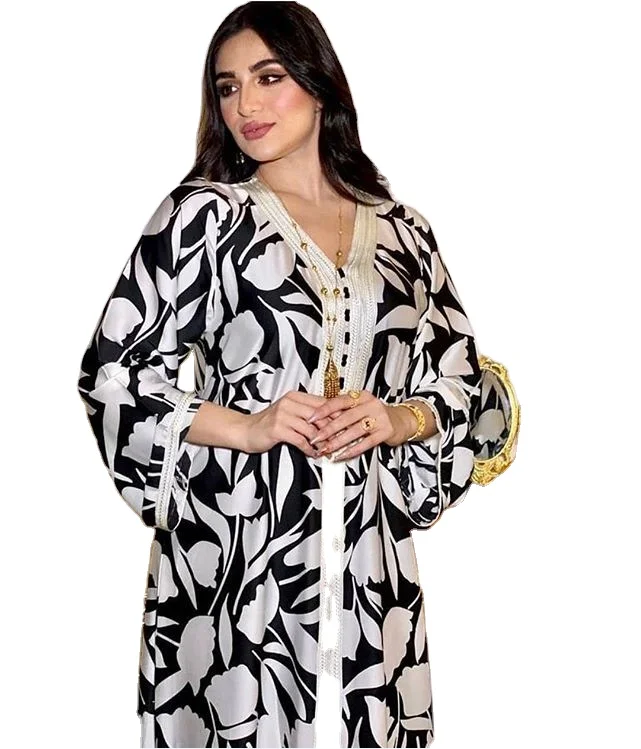 

Modest turkish kaftan indian hijab long maxi abaya dubai islamic clothing muslim dresses