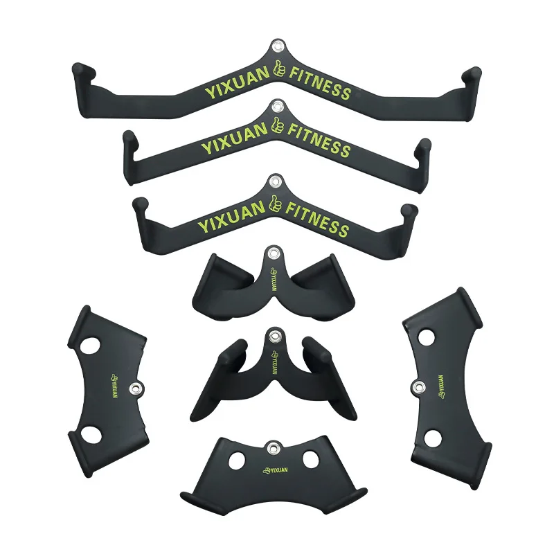 Grip Lat Press Pull Down Bar Cable Attachments Multi Attachment Pro Tricep V-Bar(8pcs in one set)
