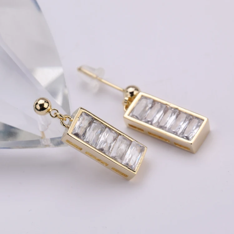 

Earrings Online Cubic Zirconia Pendant Dangle Stud Earrings with 925 Post for Women Fashion Jewelry on Sale