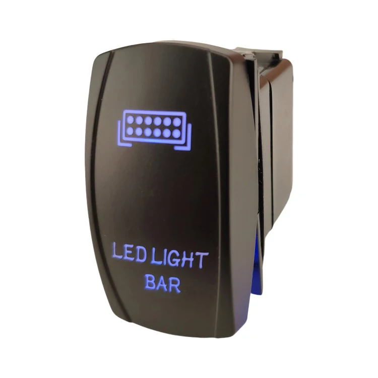On-off 5 Pin Dual Blue Led Light Bar Symbol Waterproof Toggle Laser ...