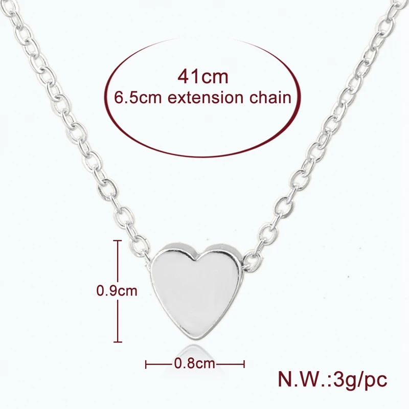 

New Arrivals Simple Ladies Alloy Heart-Shaped Necklace Heart necklace jewelry