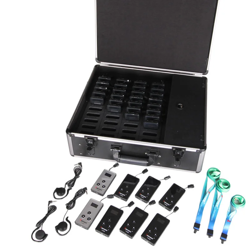 One Set Portable Whisper Audio Wireless Tour Guide System In Travel YT200 (2 tramitters & 30 receivers)