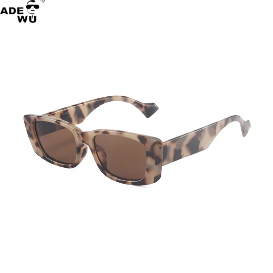 

ADE WU MG13021 Hot Sale Classic Retro Colorful Square Sunglasses Women Rectangle Shades Gafas for Shooting, Picture shown