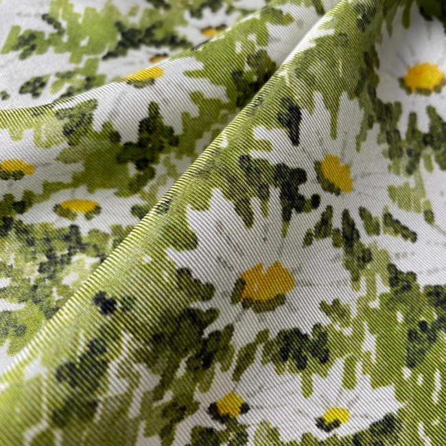 
Custom 100% Silk Fabric Digital Printed for Women Dress Silk Twill Fabric 