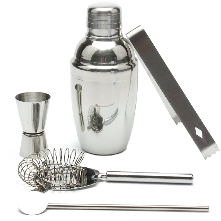 

New Product Hot-selling Style Cocktail Shaker Set Five-piece Cocktail Bartending Tool Set Bar Appliance Customization