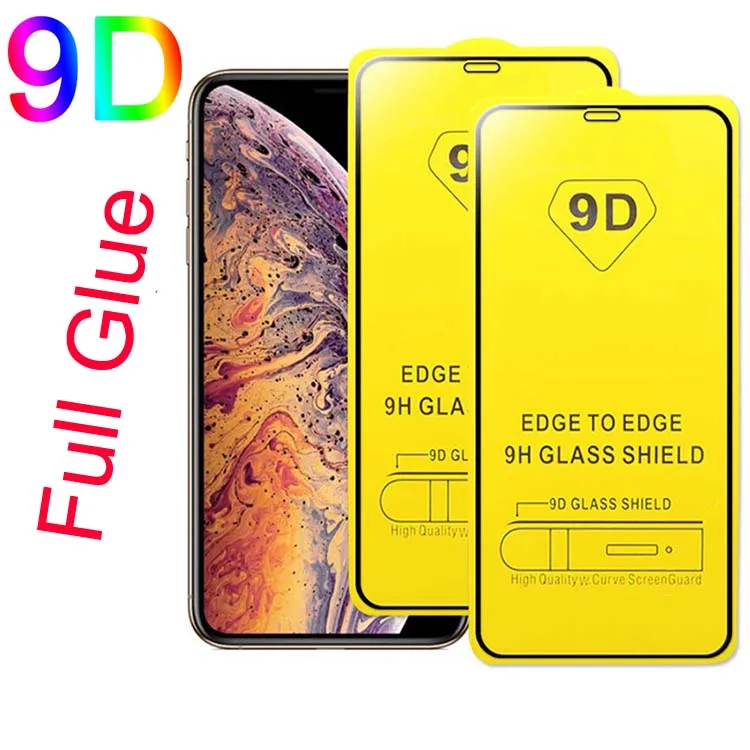 

Original really 9D 9H 0.33MM full glue edge to edge cell phone tempered glass screen protector for huawei y7 pro 2018