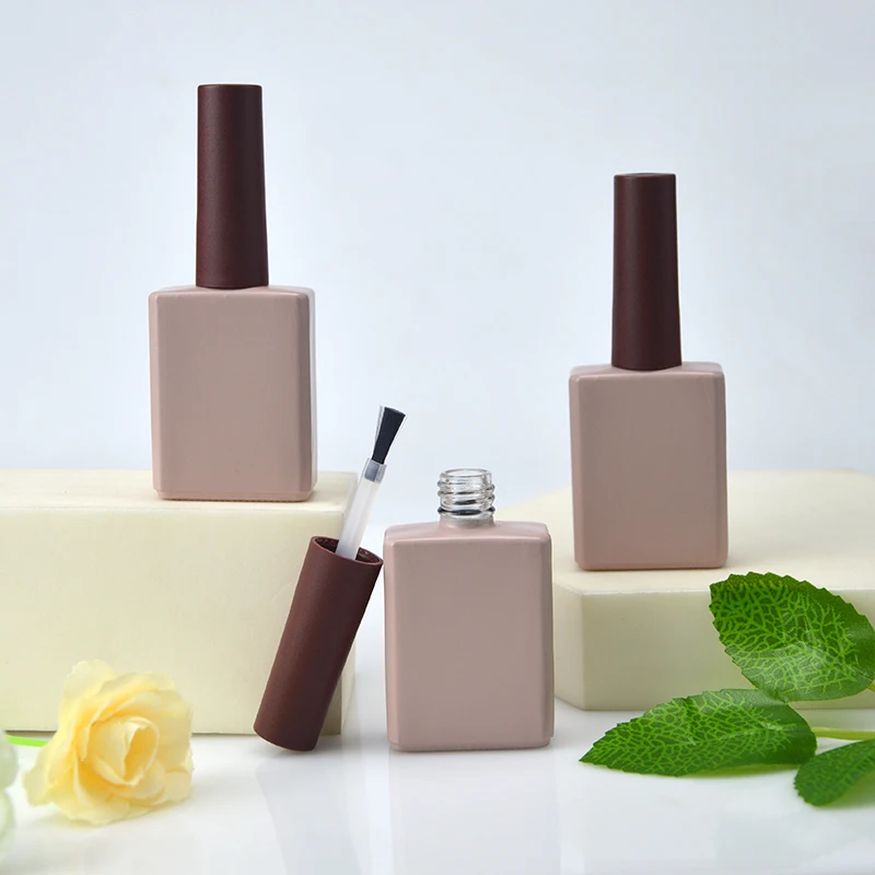 

Customized logo 16ml Nail Polish bottle Packing UV gel polish bottle Replaceable cap Empty nail Polish Bottle With cap Brush