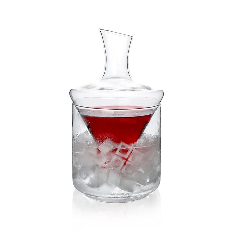 

1000 ml Handmade Glass Wine Decanter 1000 ml Handmade Glass Wine Decanter With Glass Ice Bucket Set