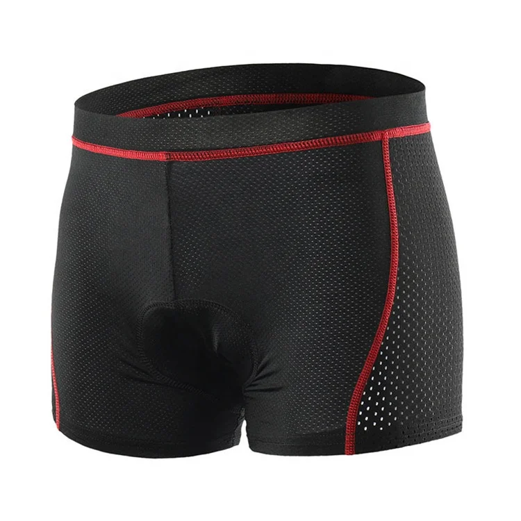 

3D QA Gel Padded Bicycle Cycling Underwear Shorts Bike Short Breathable Pants for Men and Women, Black