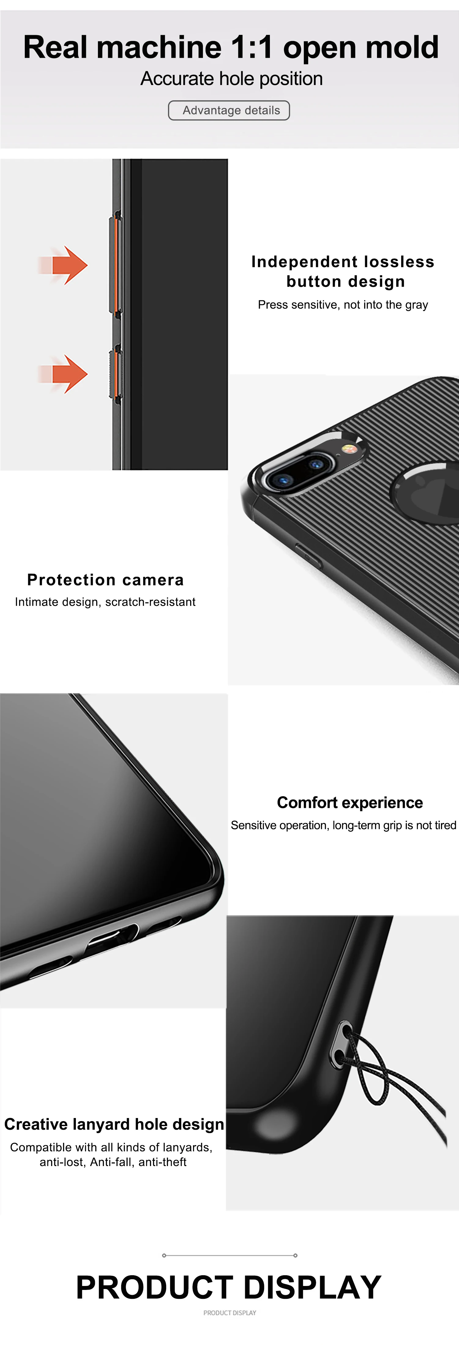 For iPhone7plus Back Cover TPU mobile Phone Case For iPhone 7 plus