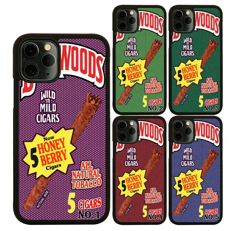 

Classic Backwoods Honey Berry Cigar TPU+PC Phone Case for iphone 11 11pro 11promax SE2020 iPhone12 Case, Black