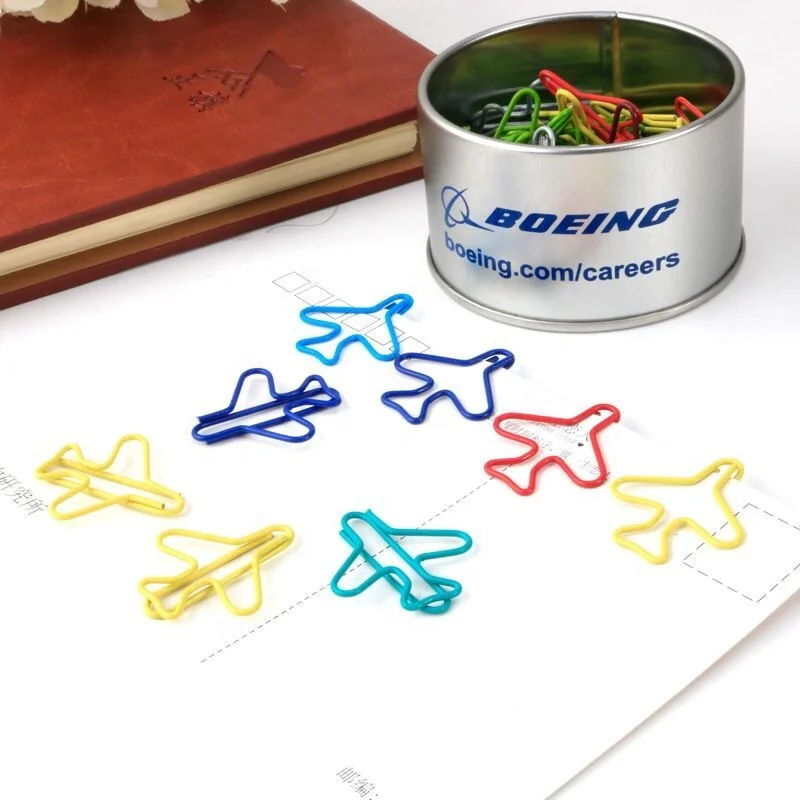 Tin-box Creative Vehicle Paper Clip Airplane Shaped Paper Clips - Buy 