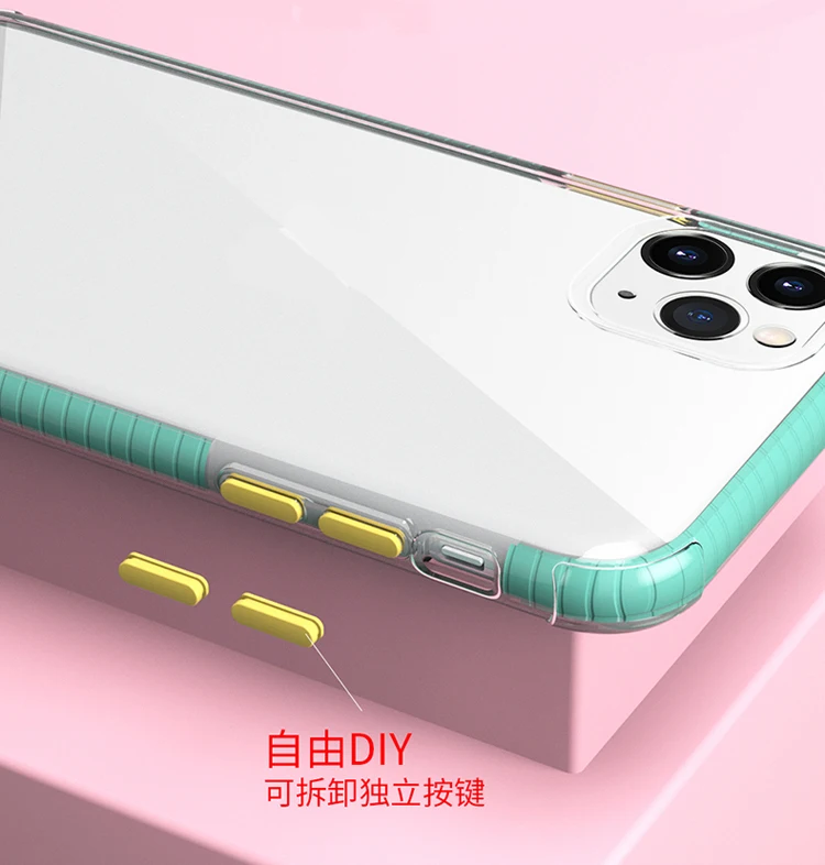 

Beauty smartphone colorful bumper shockproof crystal clear 1.5mm soft TPU transparent cell phone cover case for iphone xr