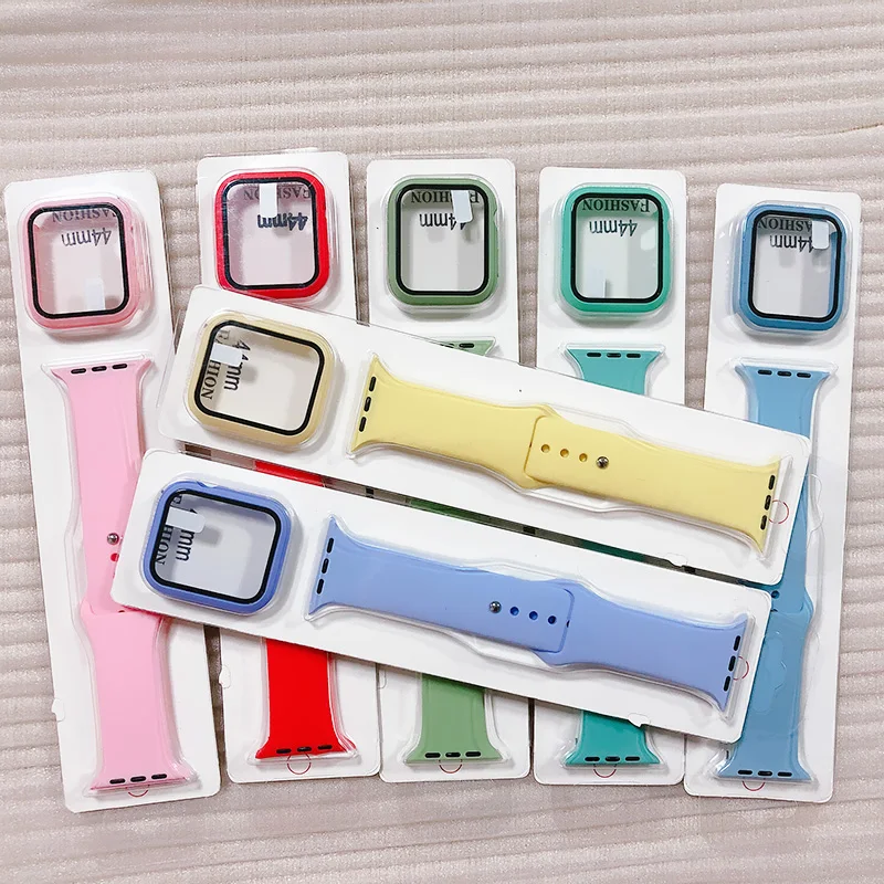 

luxury silicone designer watch band for apple watches sport bands for iwatch t500 w26 hw16 hw22 44mm 42mm 40mm 38mm, Multi colors