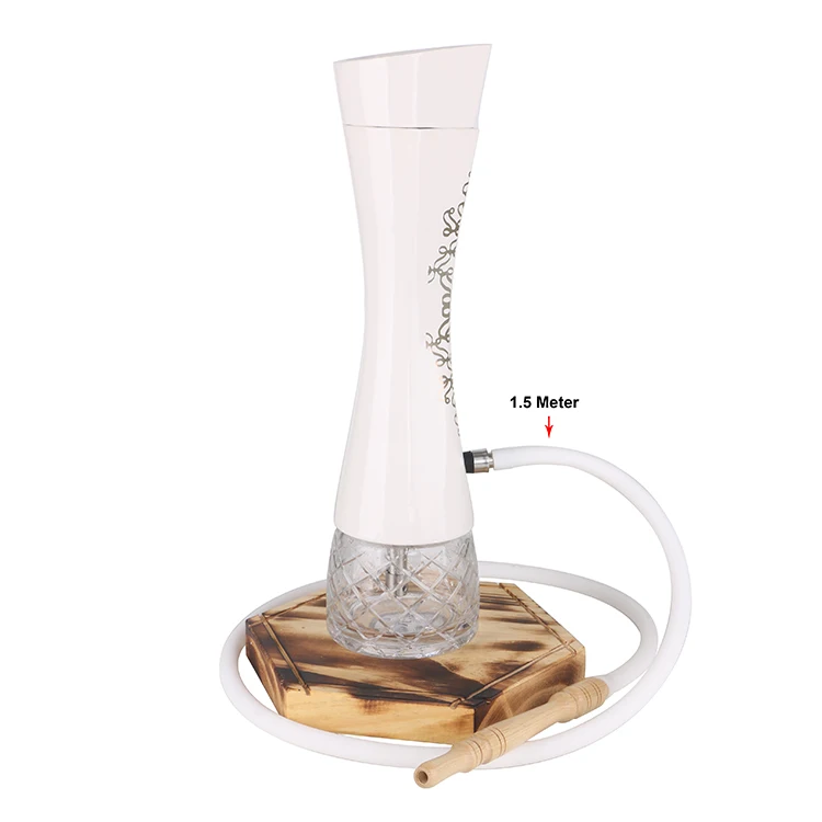 

Ceramic Shisha Hookah with Stainless Steel DIY Wholesale, White