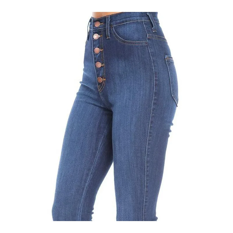 

Chic style zipper fly straight Denim lady sexy jeans for women