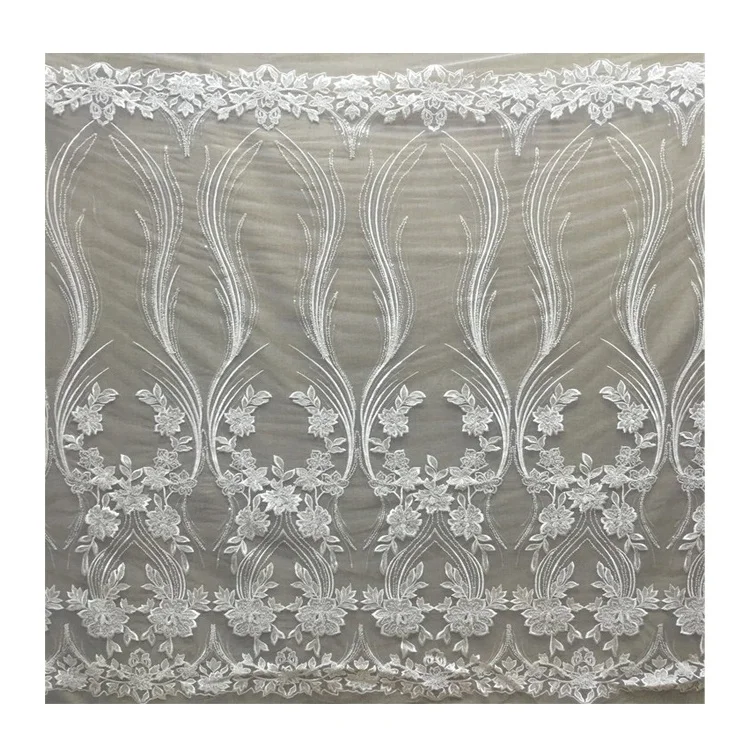 

JORICE Newly Designed Embroidered Flower Lace Fabrics Fashion Lace Fabric For Dress, As the picture shows