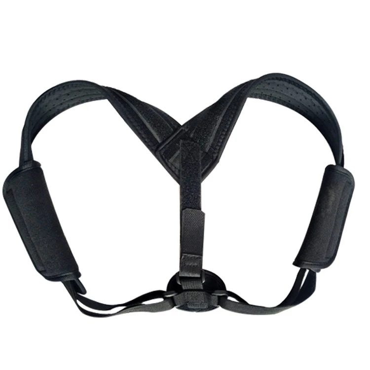 

Back straightening with underarm cushion velvet magic patch gasket strap fittings JZD-035, Black back support belt