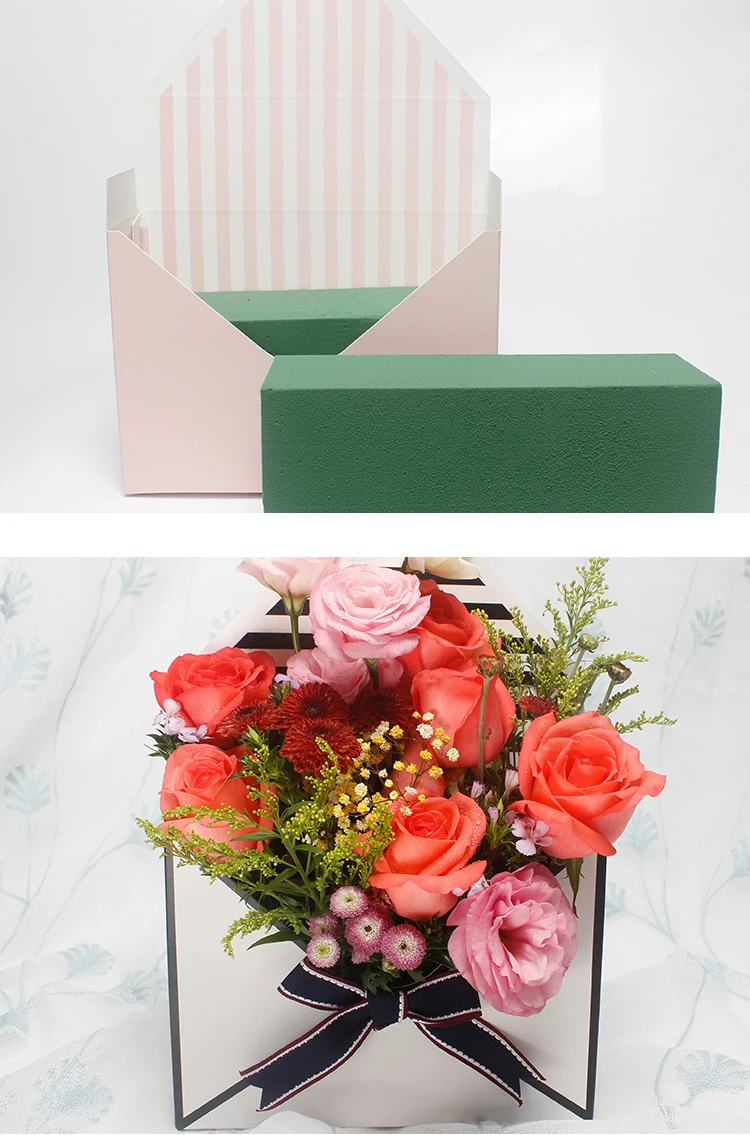 纸板纸信封形状玫瑰花花包装盒折叠礼品盒