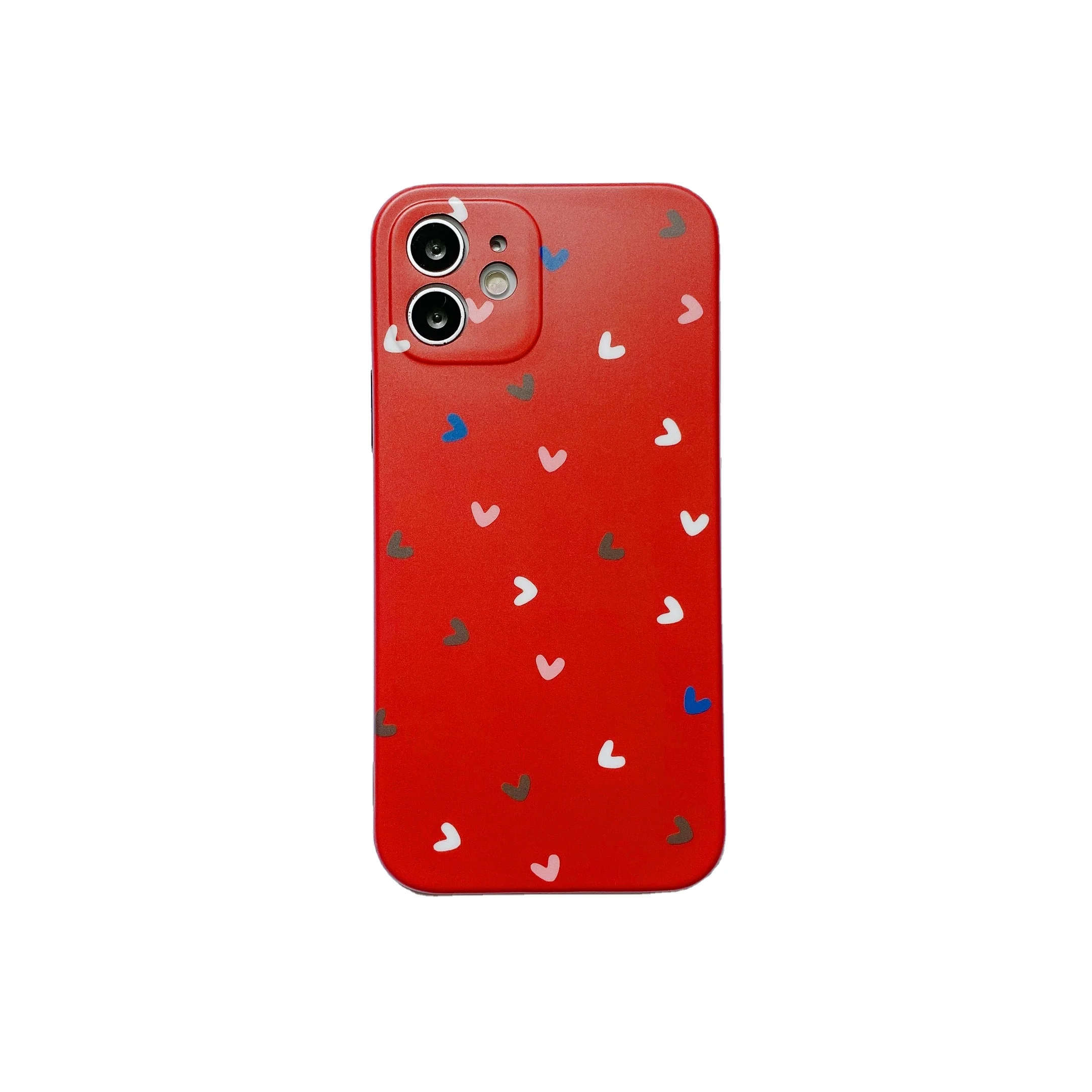 

Candy Silicone Case 11 12 Pro X XS Max XR SE 2020 Case Cute Colorful Love Heart For iPhone 7 8 6 6s Plus 11Pro 5 Case, Multiple