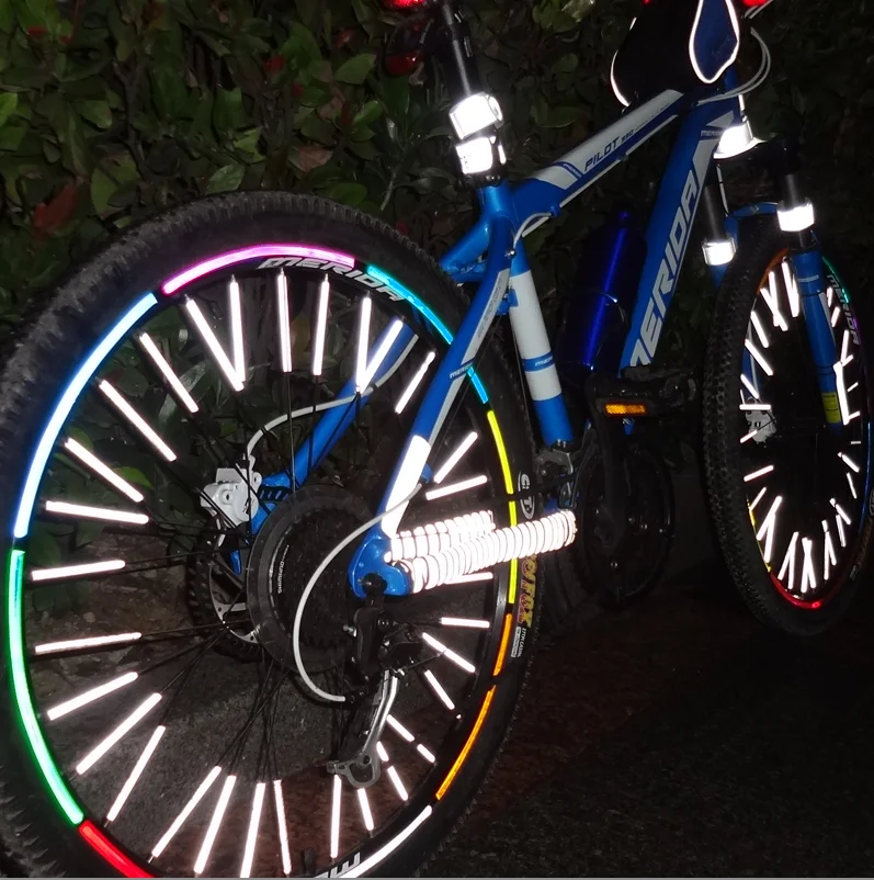 

bicycle reflective spokes buckle road safety protection facilities materials luminous high brightness color bike wheel strips