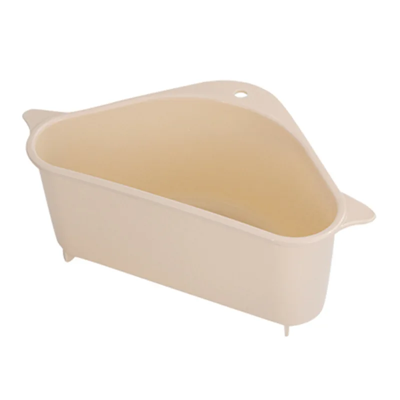 

Kitchen Sink Triangle Drain Basket With Suction Cup Hangable Fruit And Vegetable Skin Storage Basket Convenient Plastic Basket