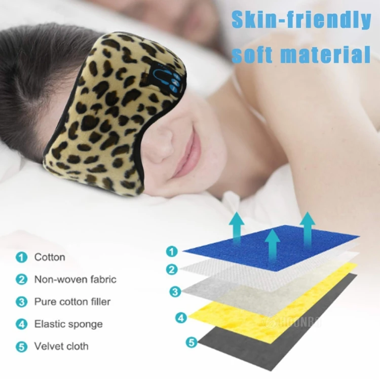 2019 Newest Wireless Smart Music Phone Breathable Custom Bluetooth Cotton 3D Sleeping Eye Mask Headphone