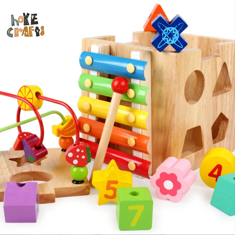 

Multi-Function Educational Learning Wooden Bead Maze Activity Cube Toys