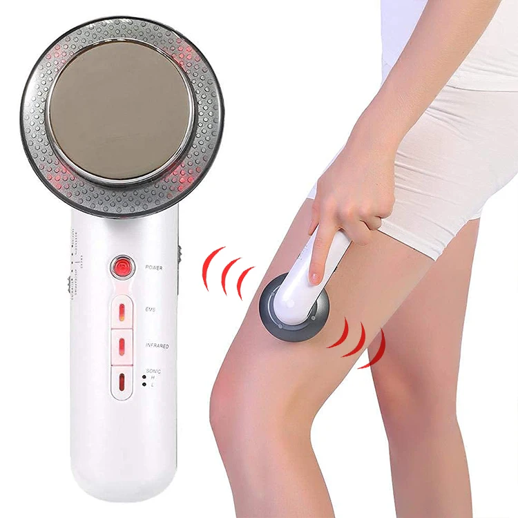 

3 In 1 Ultrasound Ems Infrared Body Slimming Massage Belly Fat Removal Cellulite Massage Device, White