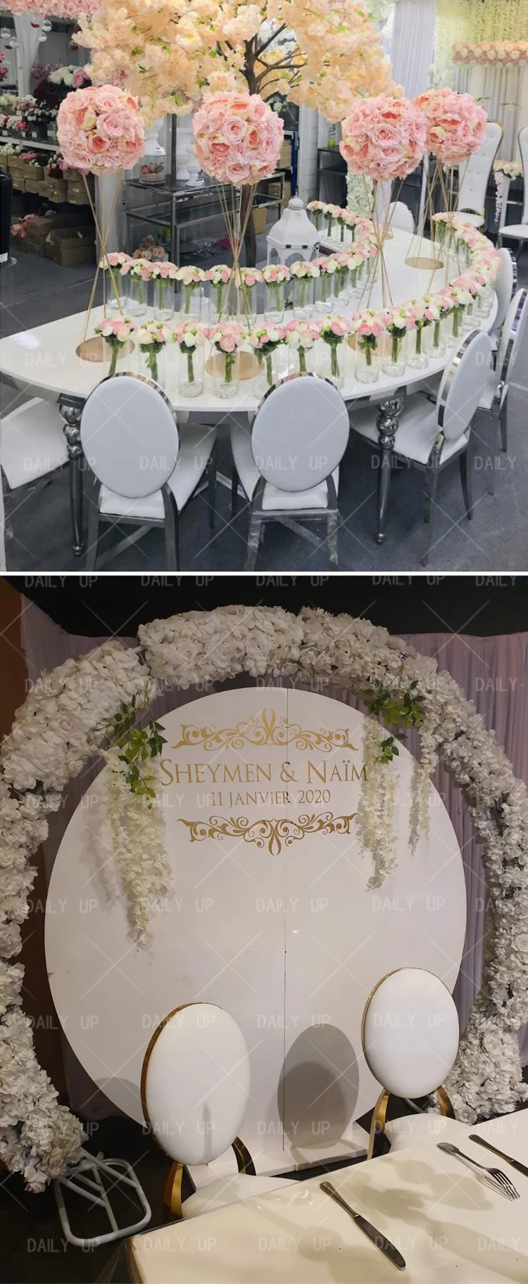 Luxury Wedding Banquet Chair Stackable Upholstered Golden Hotel Dining Chair Stainless Steel Royal Wedding Chair With Cushion