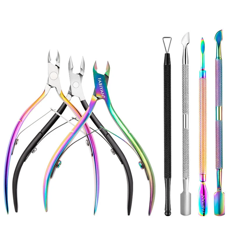 

Stainless Steel Dead Skin Scissors Steel Push Nail Tool Set Spring Pliers Nail Scissors Nail Remover Planing Dead Skin Fork