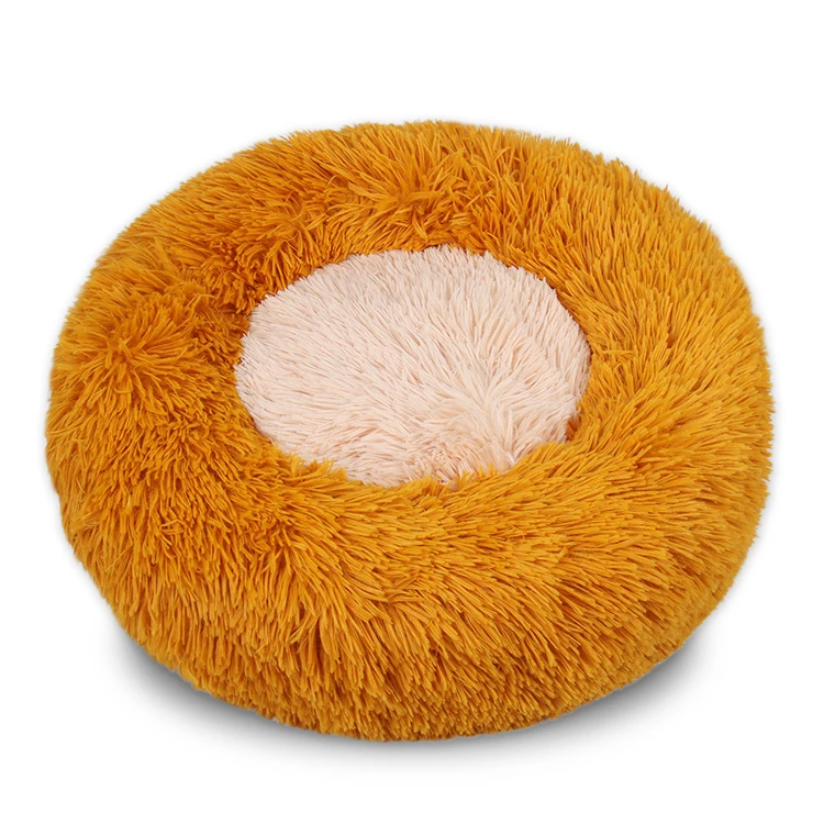 

Retail Wholesale Non-slip Round Washable Soft Plush Donut Calming Dog Bed Bedsure Dog Bed Cat Bed