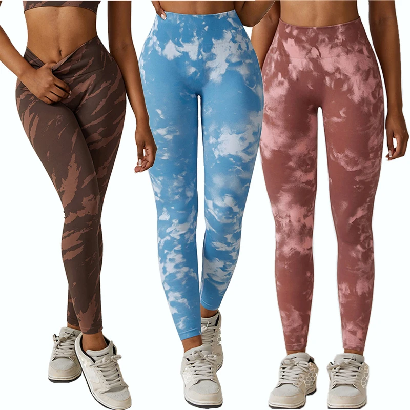 

Fitness Sports Yoga Wear Women's Pants & Trousers Print Seamless High Waist Leggings Camo Scrunch Butt Leggings Women's Clothing