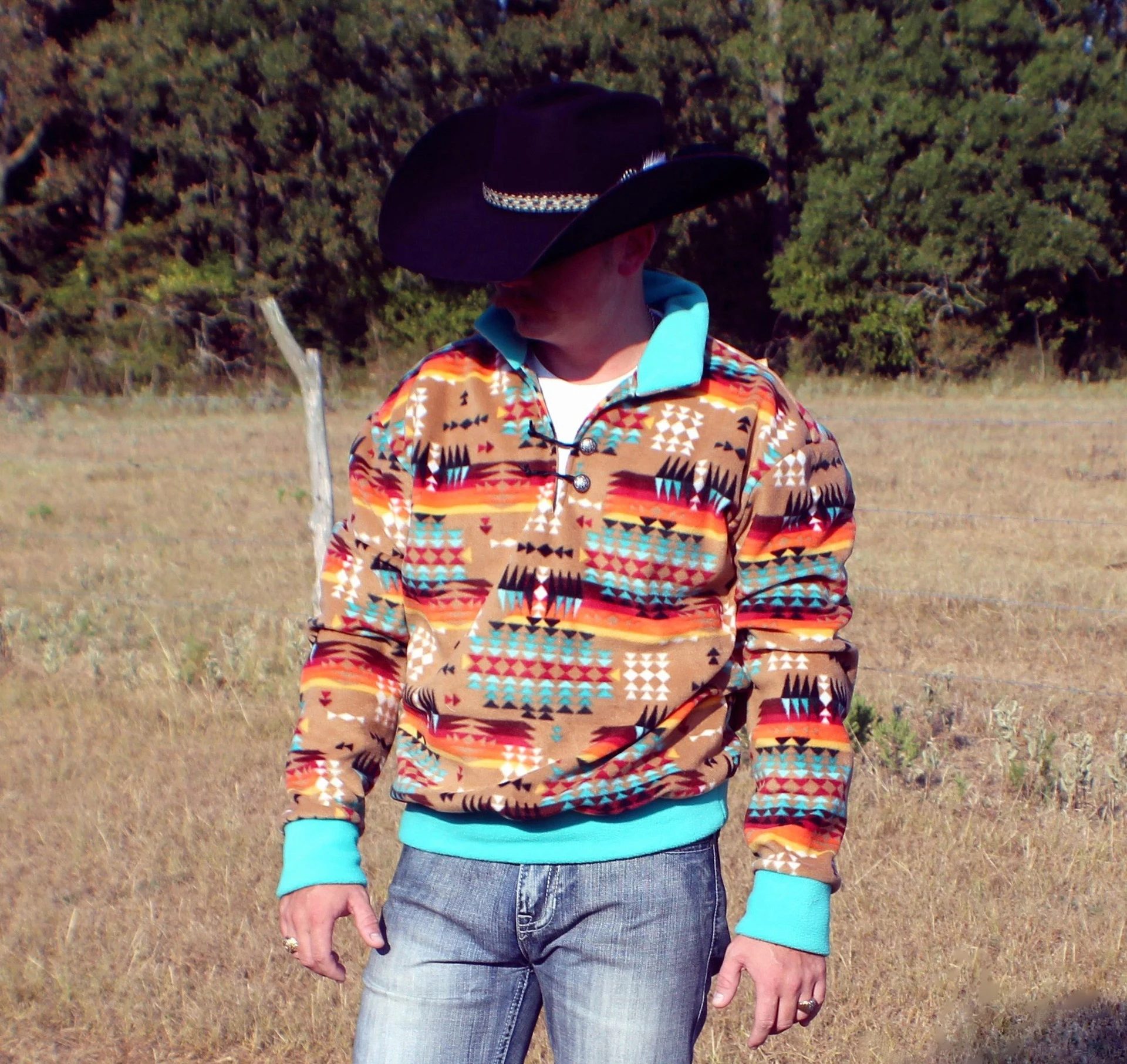 

Casual National Design Printed Pattern Retro Hoodie Warm
