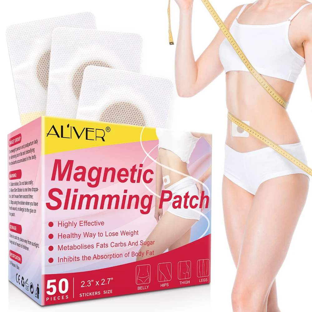 

ALIVER high efficiency slimming belly button stickers metabolises fats carbs lose weight fat burning slimming patch