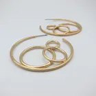 Fashion Jewellery Supplies Metal Plated Women Hoop Earrings Jewelry In Bulk