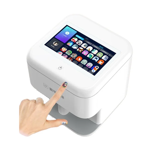 

Beauty Solon white nail paint printer machine to paint beautiful pattern on the nails