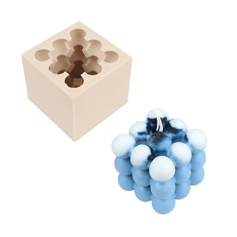 

ZO106 Large size handmade soy wax Candle Mold Magic Ball Multilayer Orb Rubik's Cube Silicone Mold