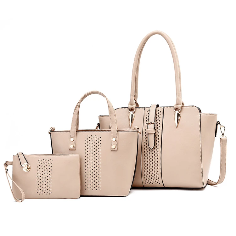 

CB418 Large capacity luxury hollow design women 2022 bags set three in one handbag 3pcs