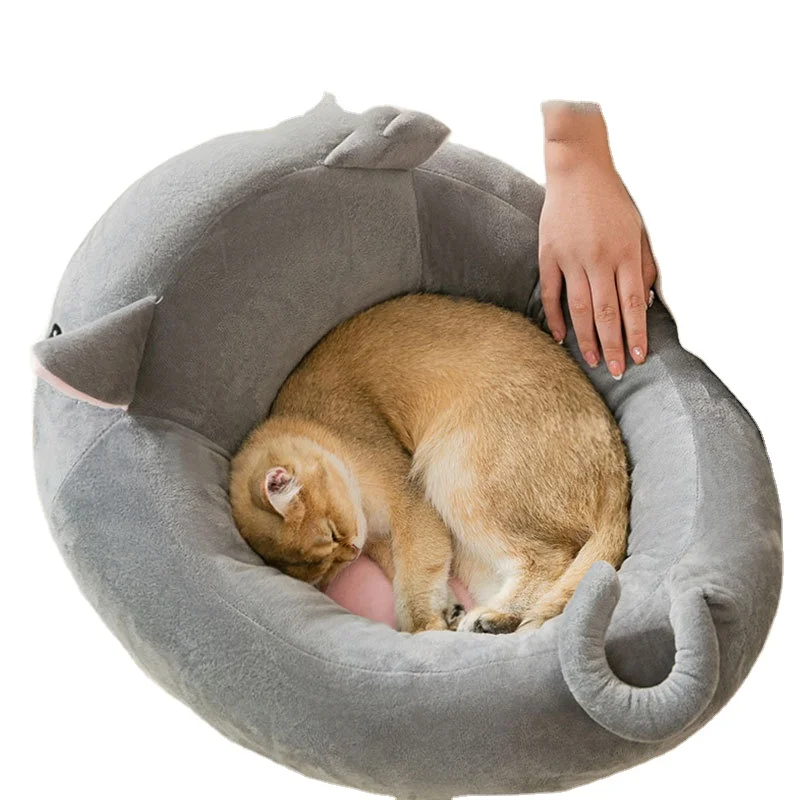 

Cute Animal Design Pet Cat Semi - enclosed Bed Indoor Warm Nest Kennel Cave Pet Deep Sleep Bed Cats Dogs Soft Cat Bed