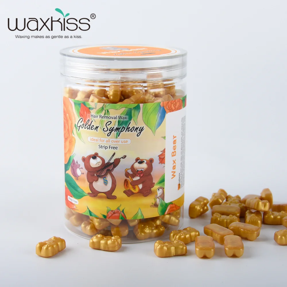 

2022 waxkiss new launched bear wax beans wonderful price young lady home use factory hot sale 100g, Alo vera, rose, honey,milk, lavender,