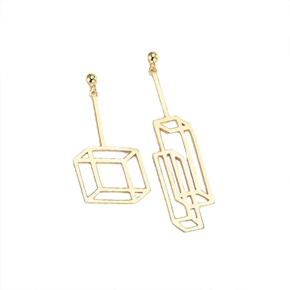

Factory Outlet Minimalist Antique Geometric 925 Thailand Silver Stud Earring