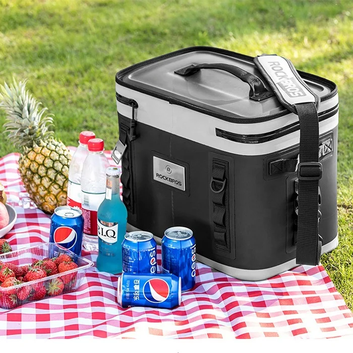 

low moq nylon Denim Outdoor Waterproof extra Large Beach Grocery Kayak Insulated Lunch cooler lBag Picnic Food Wine Ice Bag, Black