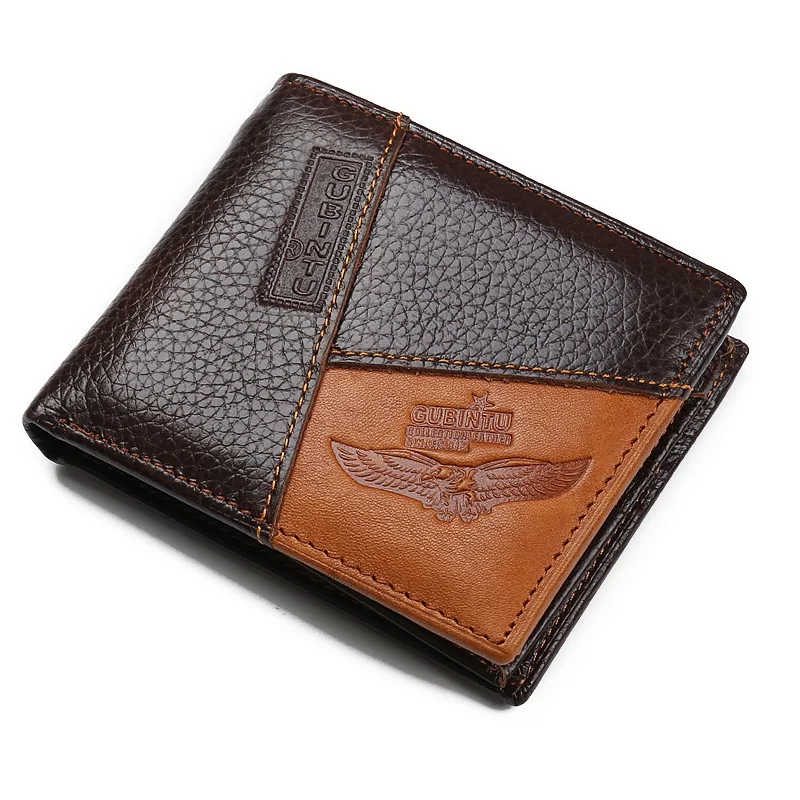 

Men's personality Mosaic creative leather wallet men carteras money clip