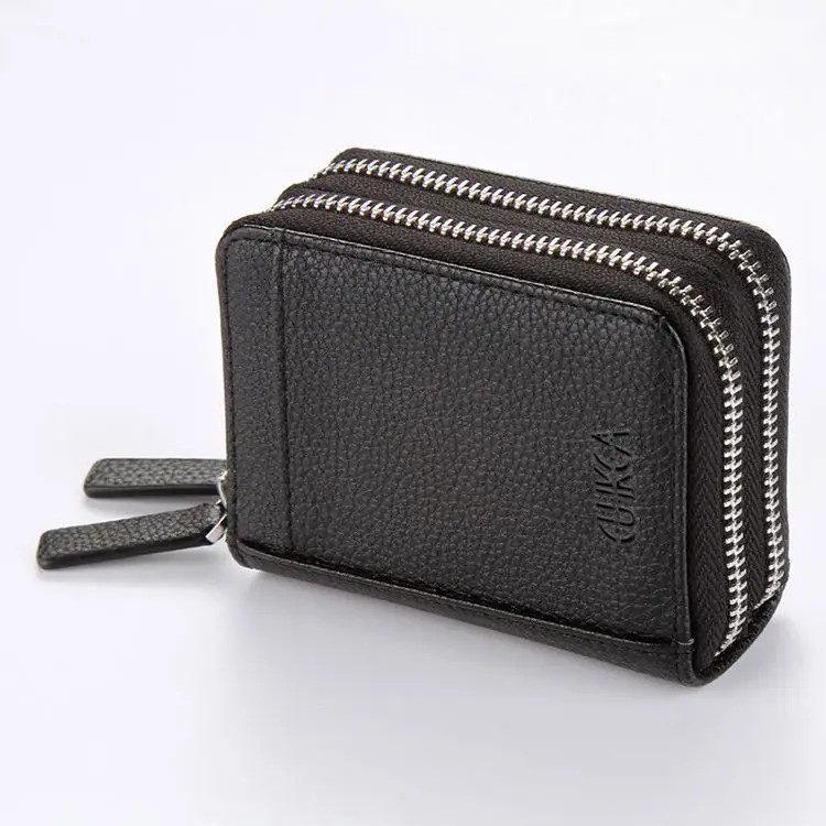 

AIYIYANG New Rfid Wallet Unisex Double Zipper Multifunctional Organ, Card Holder, Money Clip, Multiple