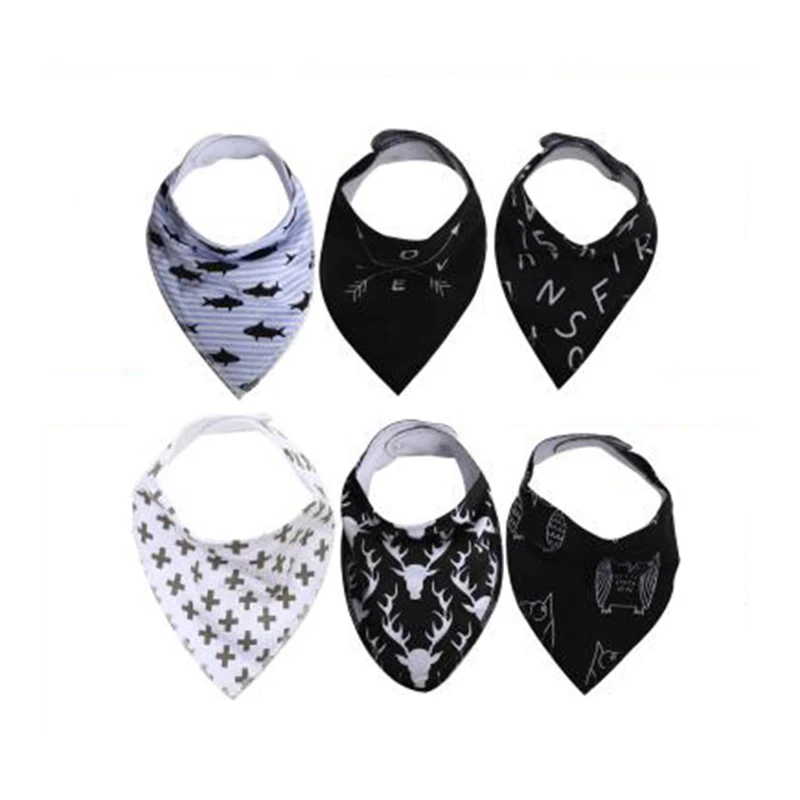 

Boys and Girls 8 Pack Soft and Absorbent Baby Bandana Drool Bibs for Teething and Drooling